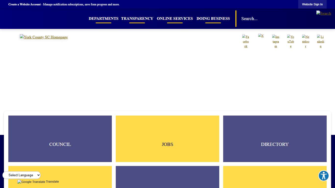 York, SC Official Website